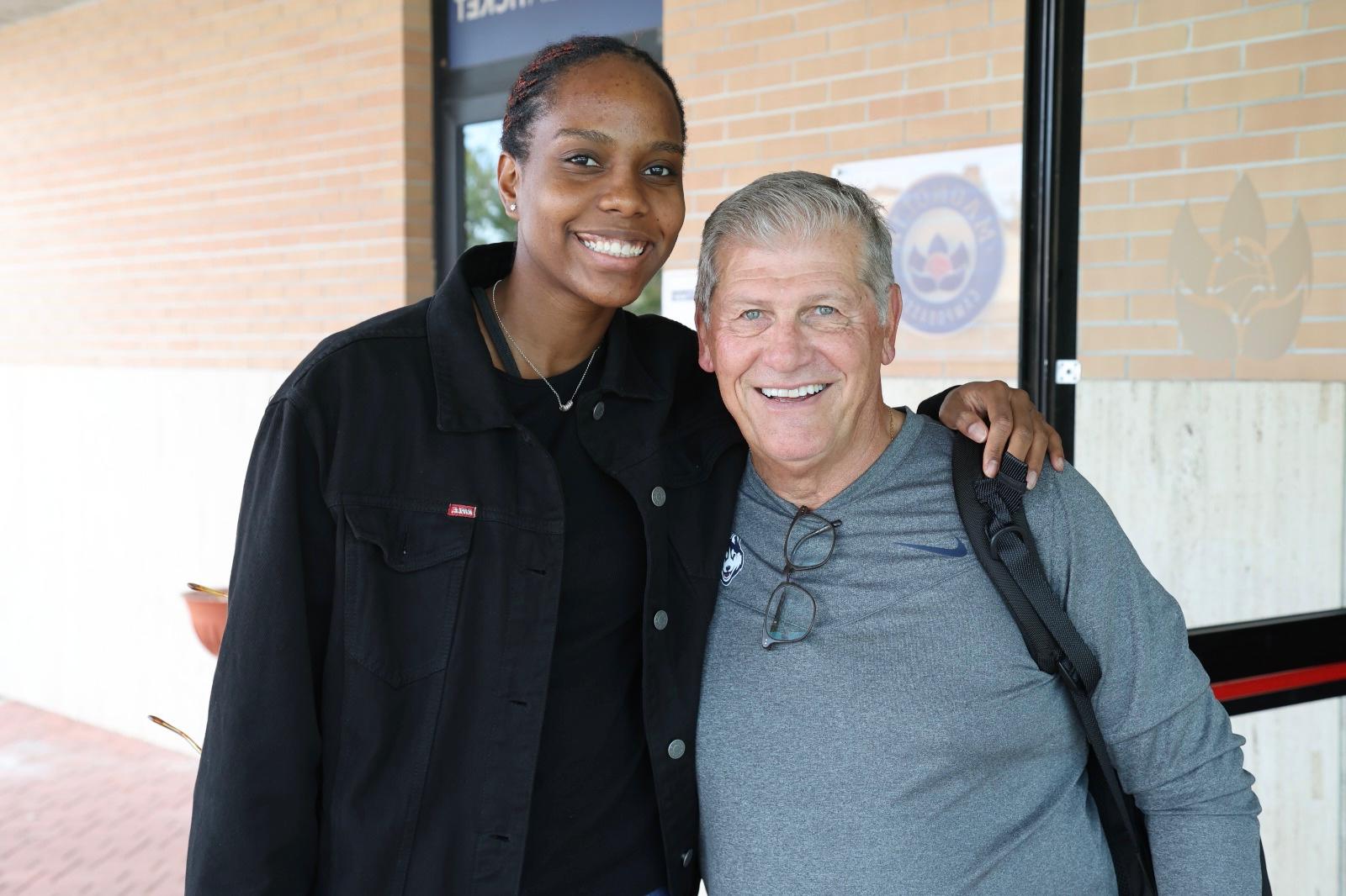 Blanca e coach Geno Auriemma
